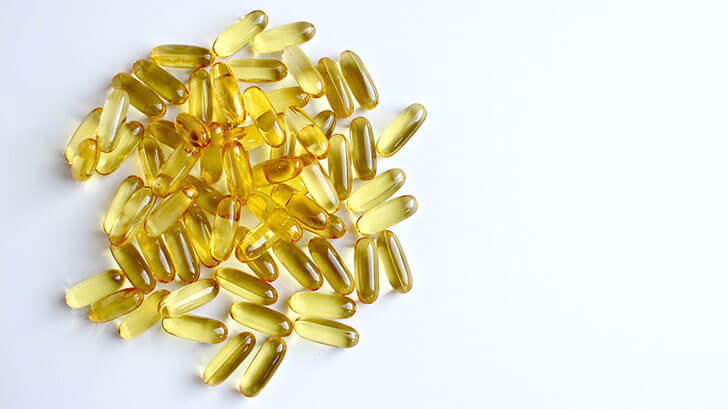 Fish Oil Tablets Laying on the Table