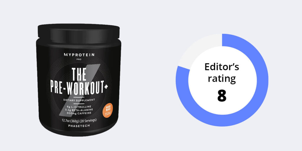 Myprotein THE Pre-Workout+ Editor's Rating