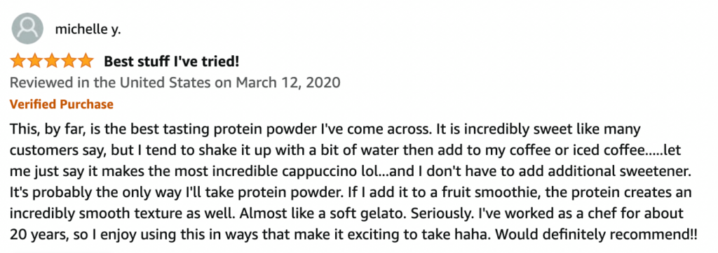 Myprotein Salted Caramel Impact Whey Protein Positive Review 1