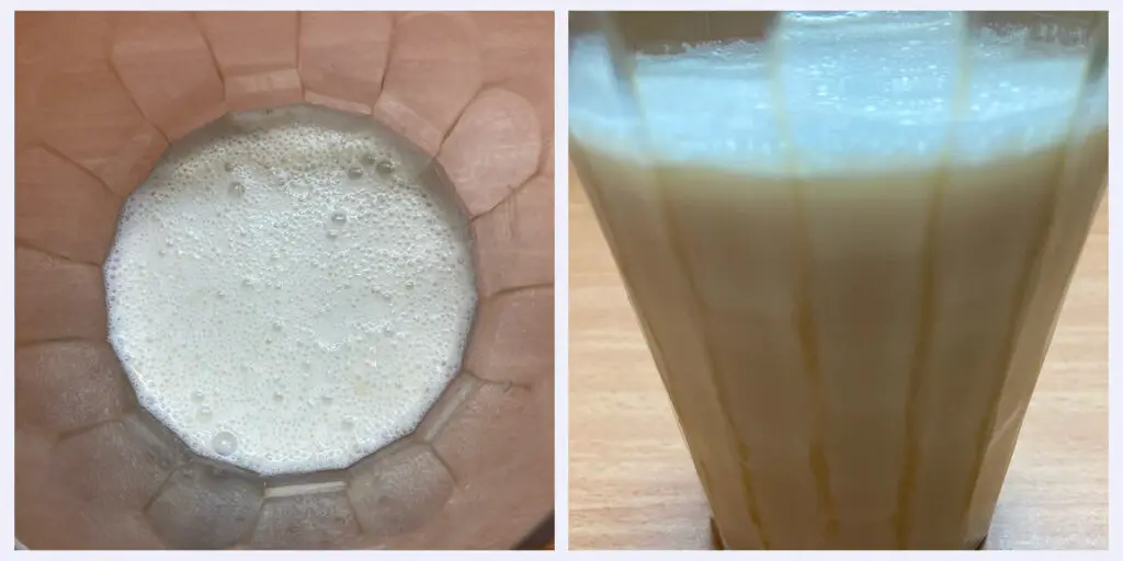 Myprotein Salted Caramel Protein Powder Mixed With Milk
