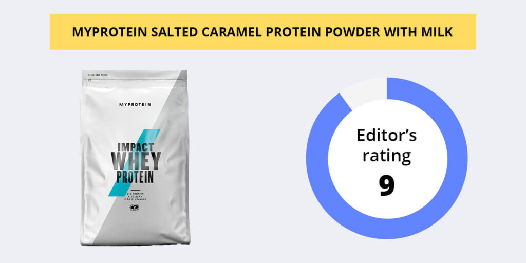 Rating of Myprotein Salted Caramel Protein Powder Mixed With Milk