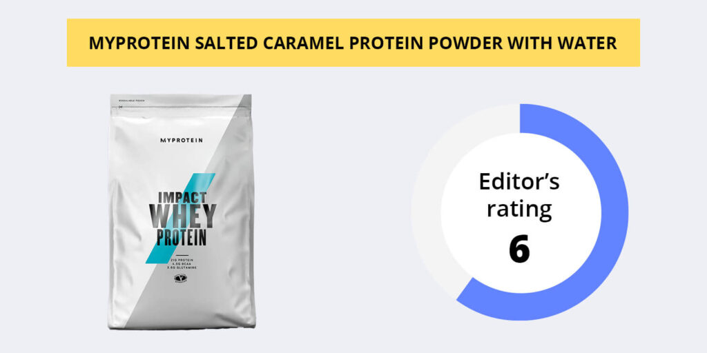Rating of Myprotein Salted Caramel Protein Powder Mixed With Water