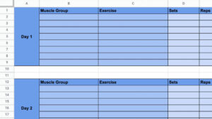 Workout Templates for Google Docs | Free Download