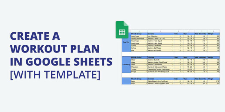 How To Make a Workout Plan in Google Sheets [With Template]